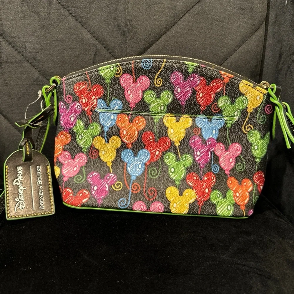 Disney Dooney & Bourke Black Balloons 10th Anniversary Crossbody Purse Bag - Picture 3 of 6